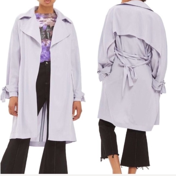 Topshop Jackets & Blazers - Topshop Truster Duster Lavender Trench Coat
